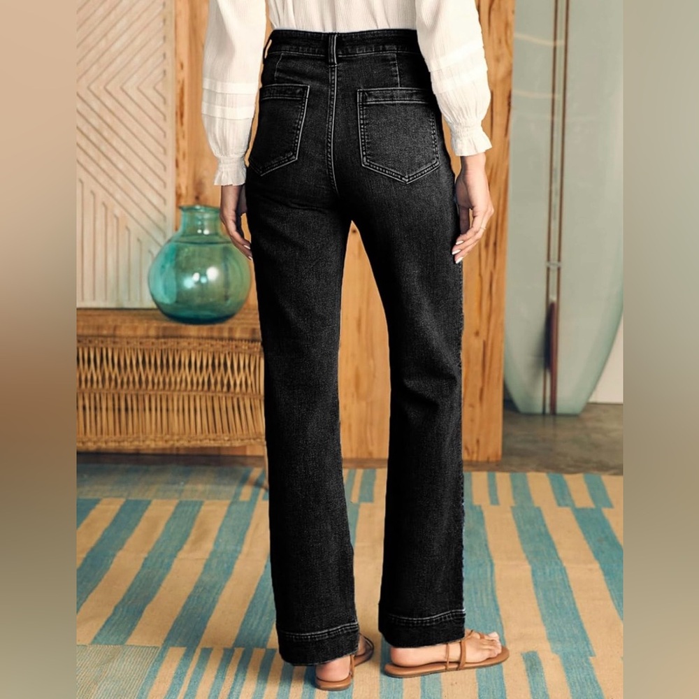 ✨NWOT✨ High-Rise Wide-Leg Women's Jeans  in Black - Picture 3 of 4